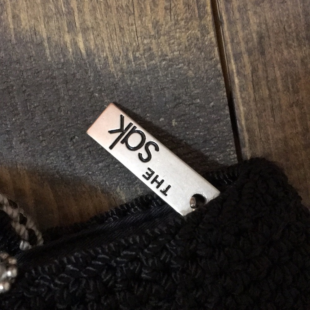 The Sak Black Gray Round Crochet Purse - Picture 6 of 8